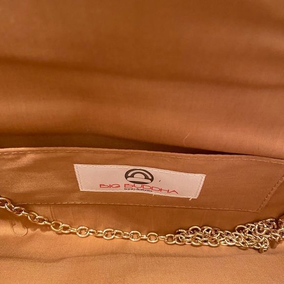 - Big Buddha Pink Sequined Envelope Clutch - 5 x11.25 pink sequined clutch - Picture 5 of 7